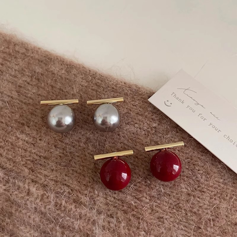 Pearl Stud Earrings - 925 Silver Needle Korean Fashion Pearl