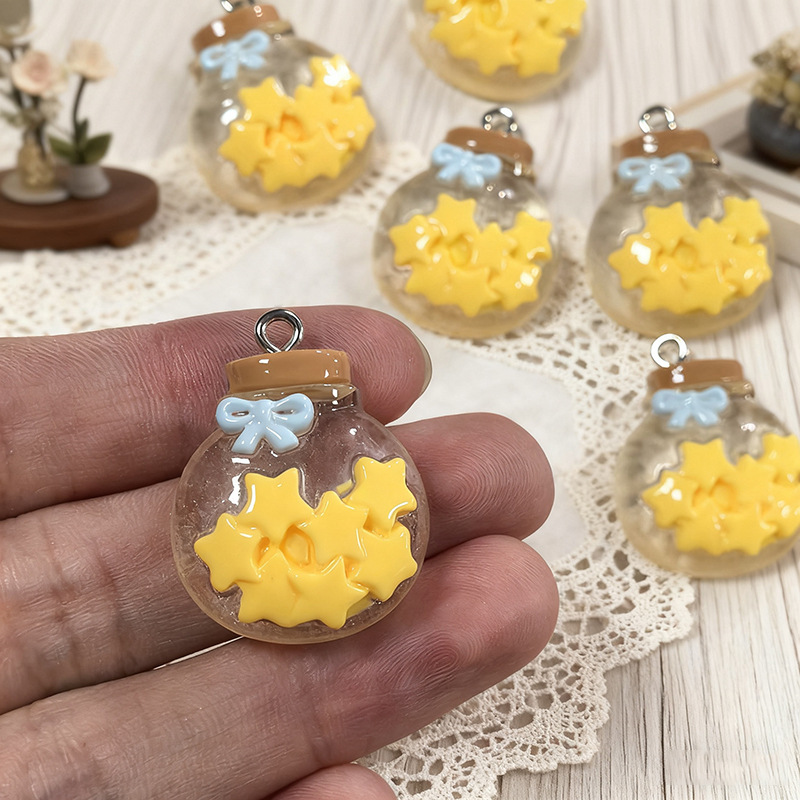 10Pcs Cute Simulation Glass St - Moon Star Earrings recension och pris