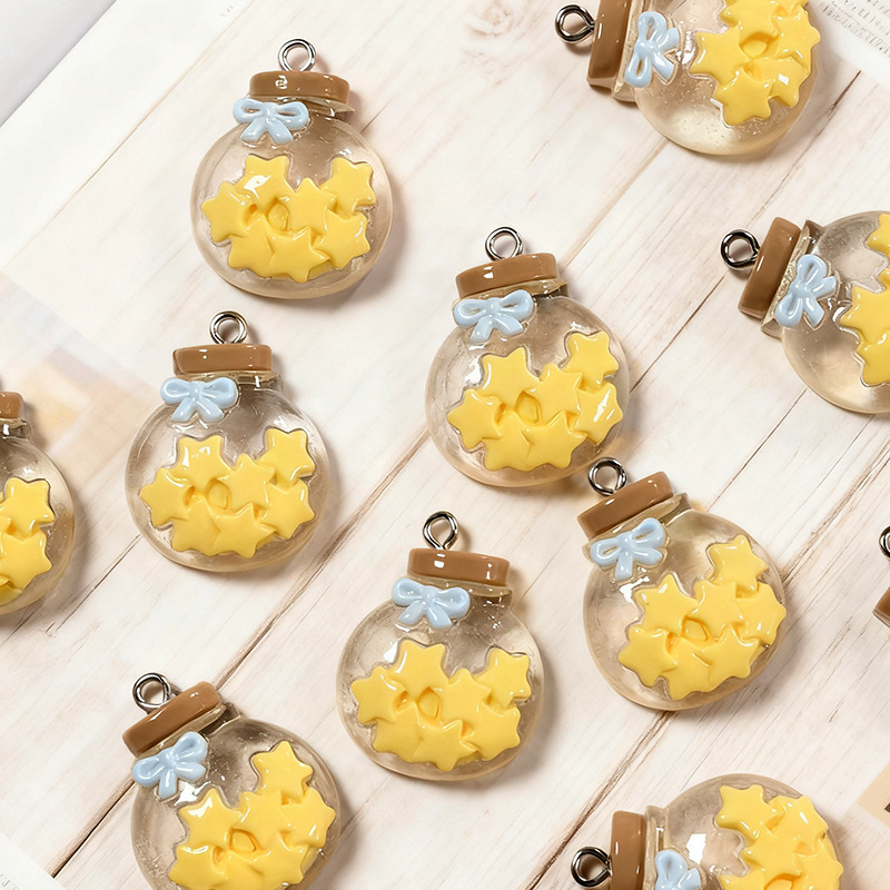 10Pcs Cute Simulation Glass St - Moon Star Earrings recension och pris