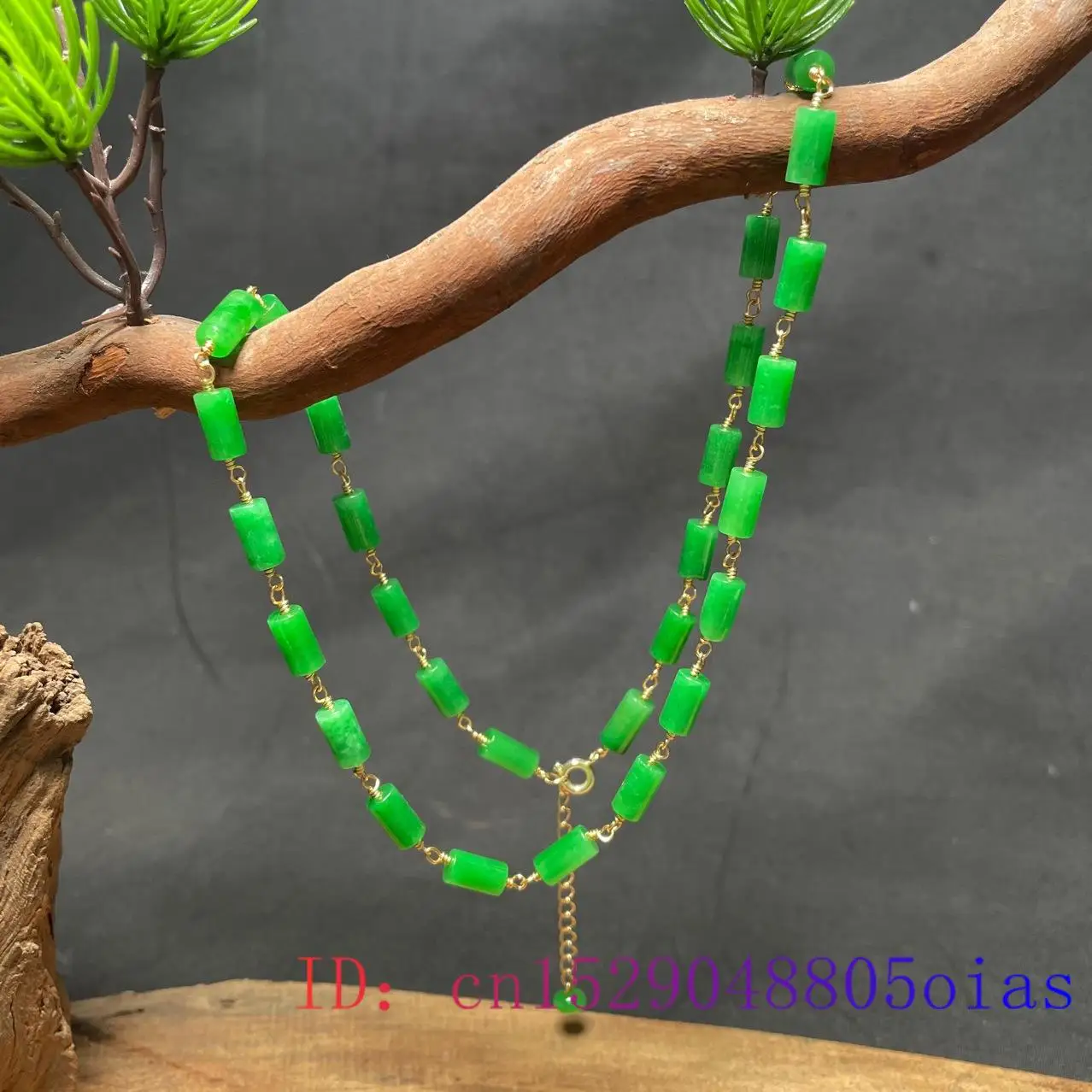 Green Jade Beaded Necklace Vin - Jewelry & Watches Vitopoulos recension och pris