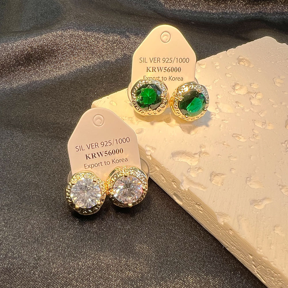 925 silver needle new white gr - Pearl Stud Earrings recension och pris