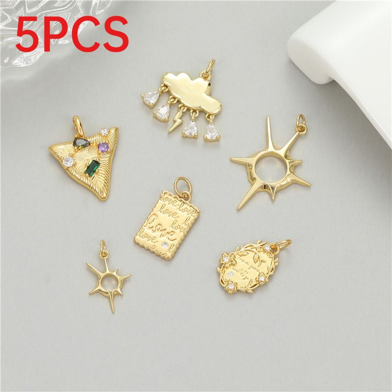 5Pcs Versatile Star Cloud Mini - Moon Star Earrings recension och pris