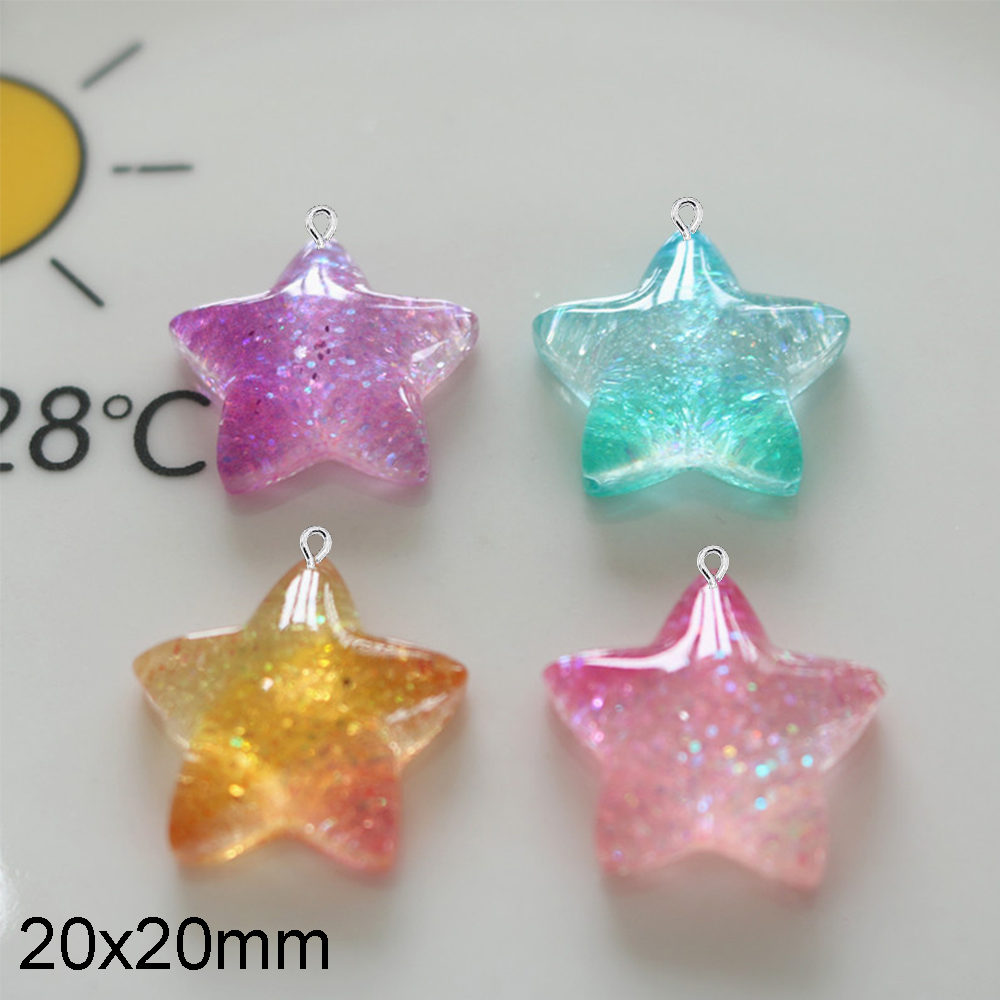 10PCS Gradient Star Series Fla - Moon Star Earrings recension och pris