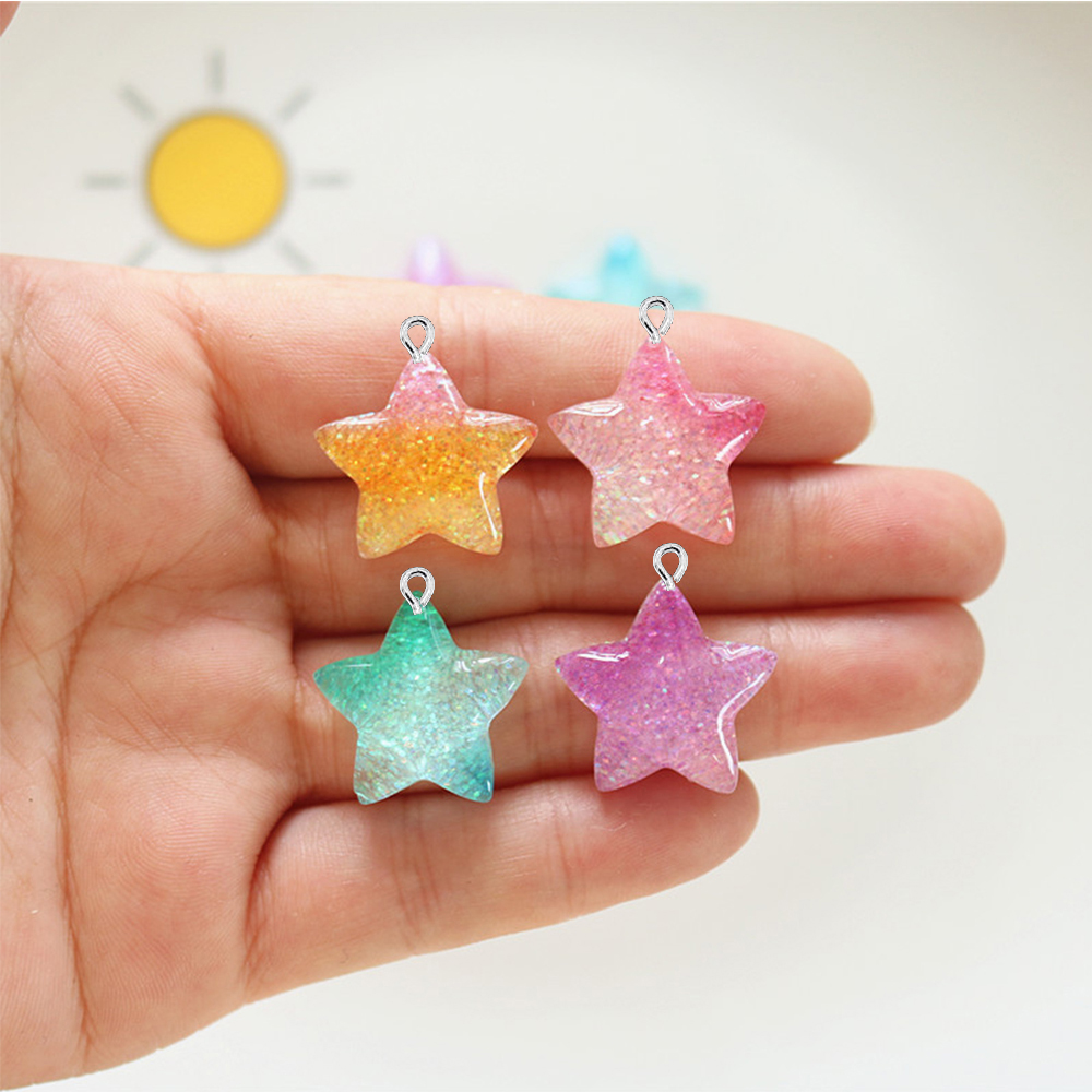 10PCS Gradient Star Series Fla - Moon Star Earrings recension och pris