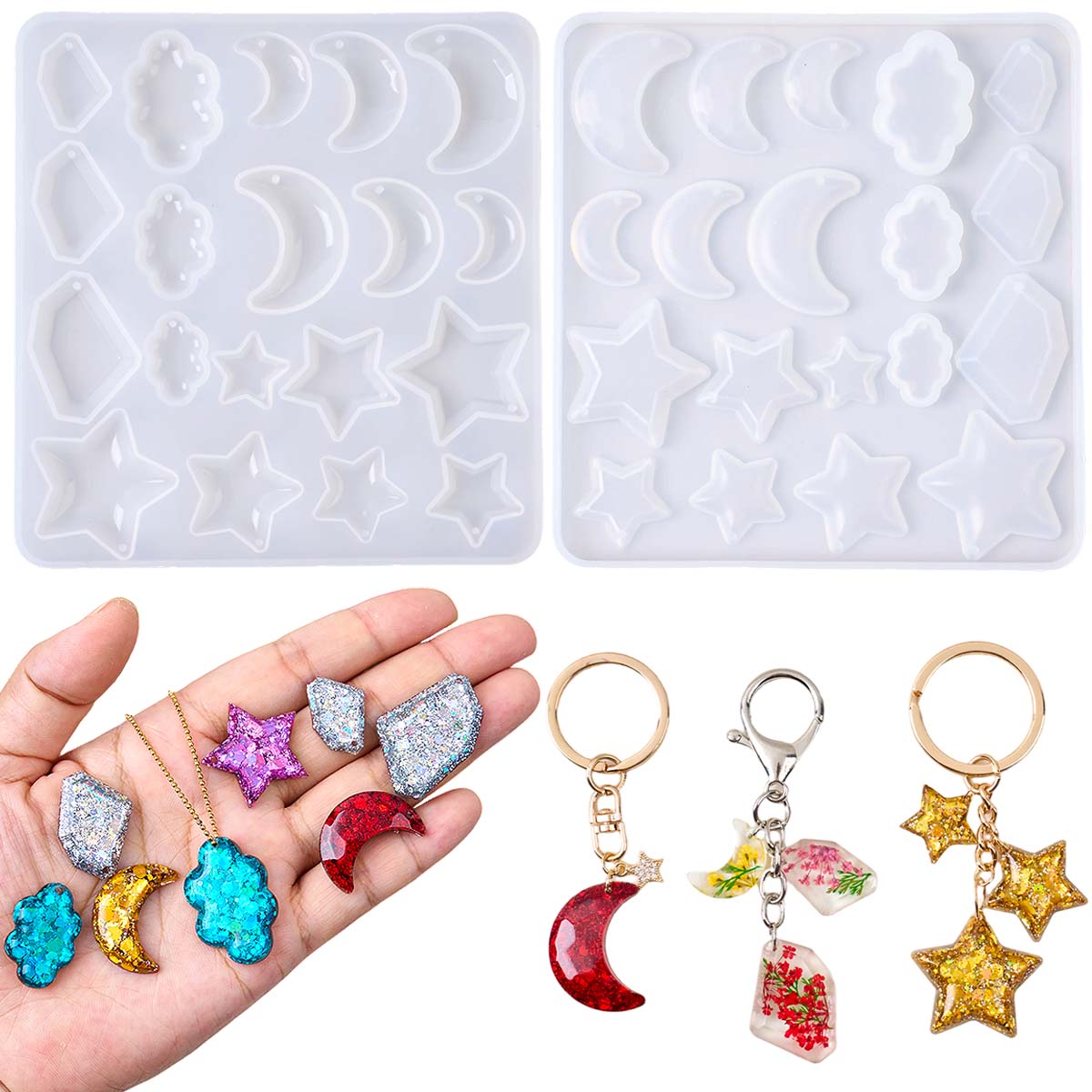 Earring Resin Silicone Mold DI - Moon Star Earrings recension och pris