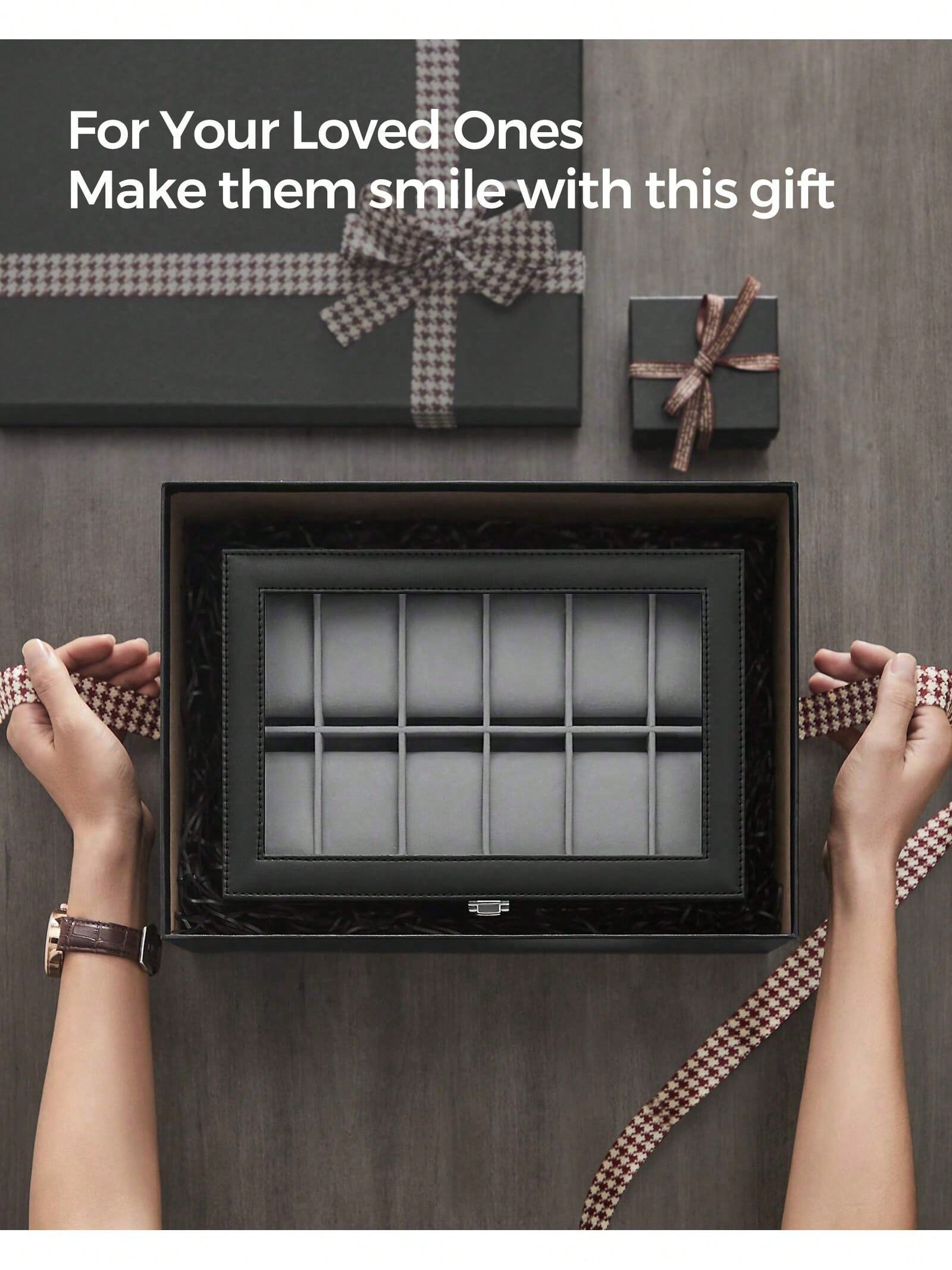 12-Slot Lockable Watch Box wit - Jewelry Box That Holds Watches recension och pris