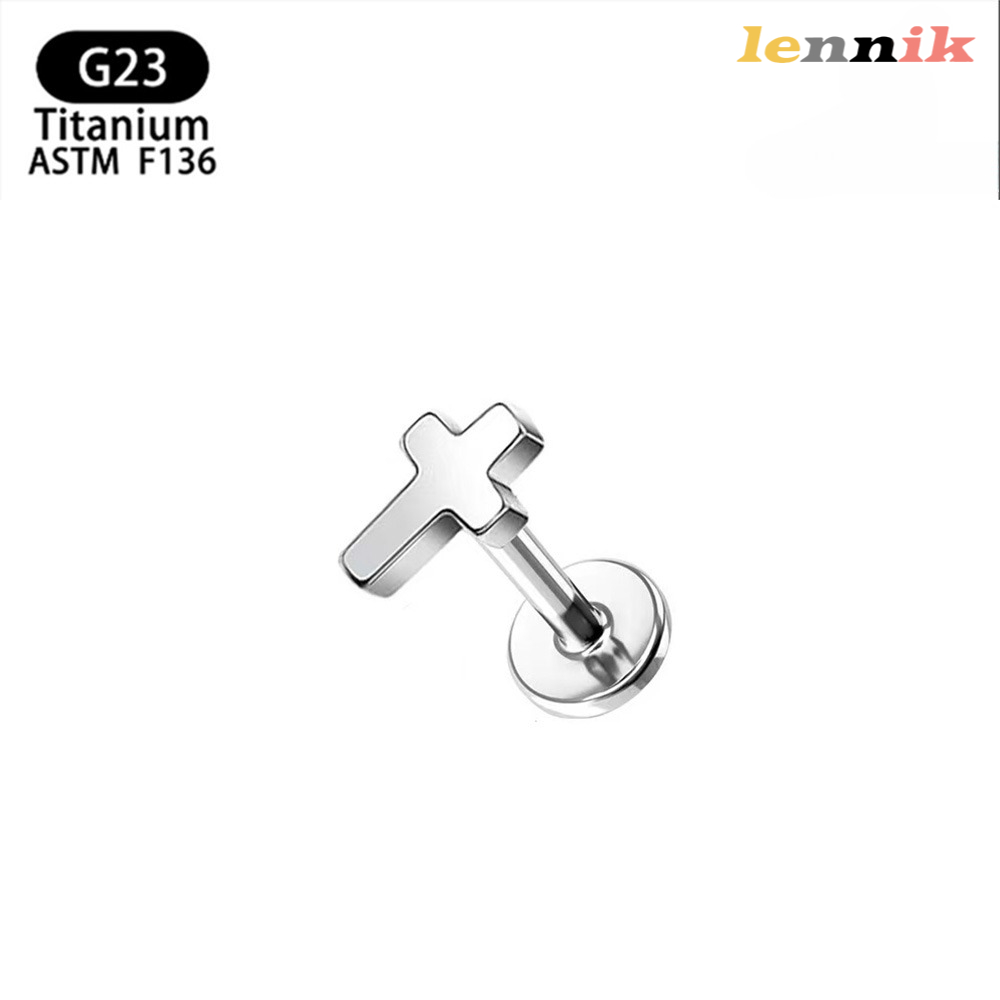 LENNIK F136 Titanium Alloy Cro - Moon Star Earrings recension och pris