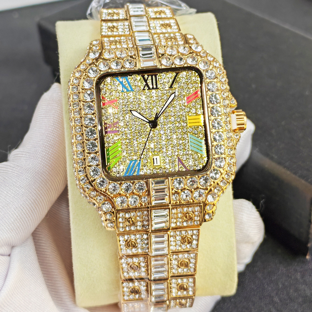 Full Diamond Watch Men NO Logo - Jewelry Watches Brands recension och pris