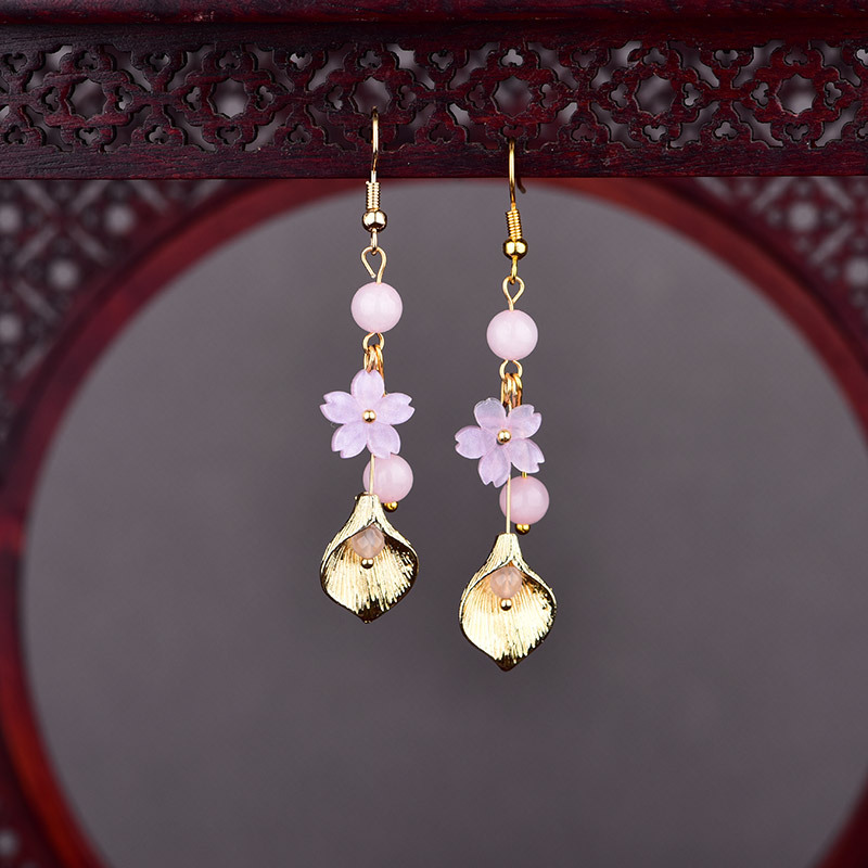 Pink Natural Jade Flower Earri - Luxury Gifts Jewelry & Watches Namfleg Mostar recension och pris