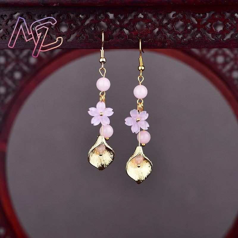 Pink Natural Jade Flower Earri - Luxury Gifts Jewelry & Watches Namfleg Mostar recension och pris