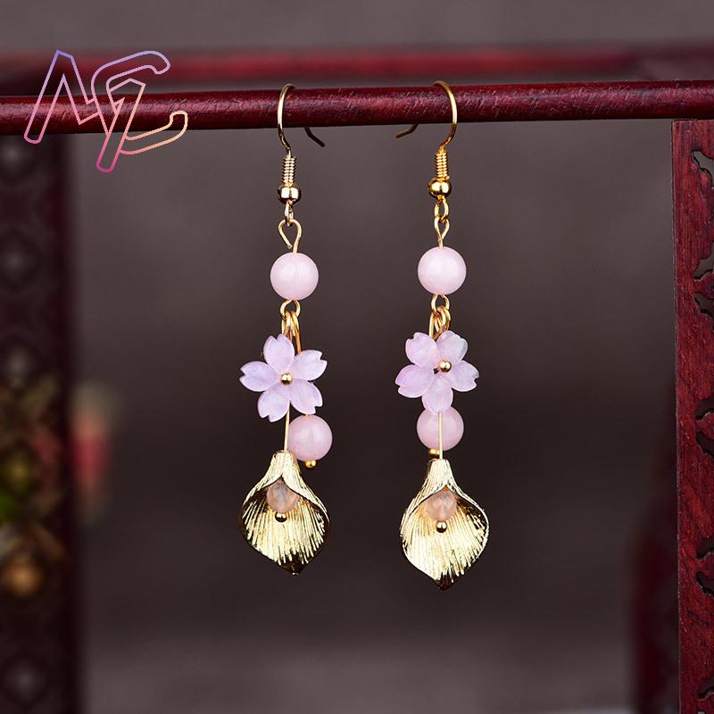 Pink Natural Jade Flower Earri - Luxury Gifts Jewelry & Watches Namfleg Mostar recension och pris