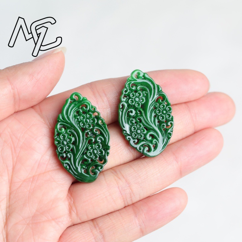 2pc Natural Jade Dry Cyan Doub - Luxury Gifts Jewelry & Watches Namfleg Mostar recension och pris