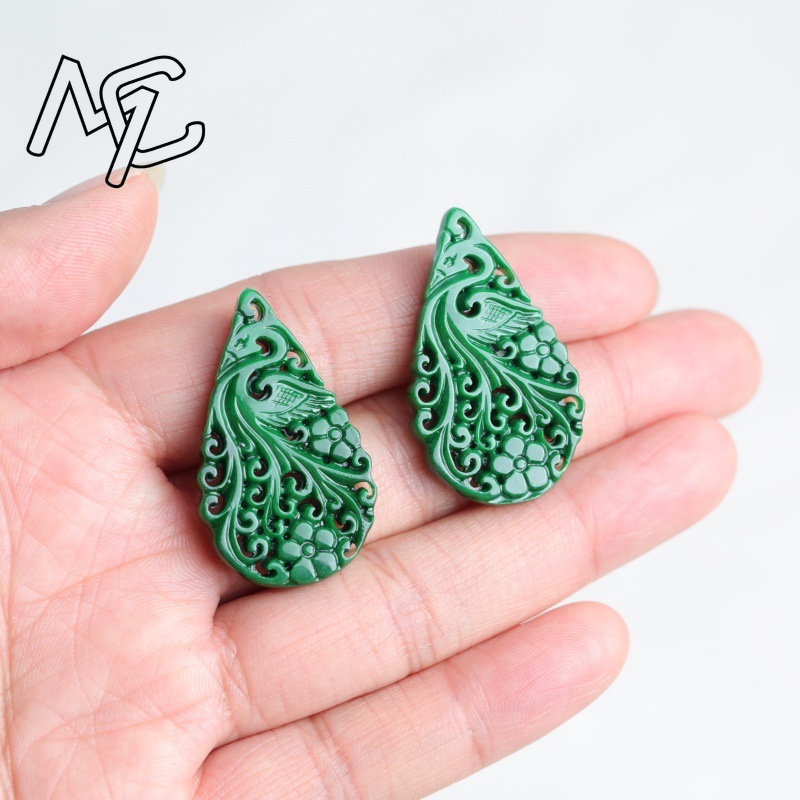2pc Natural Jade Dry Cyan Doub - Luxury Gifts Jewelry & Watches Namfleg Mostar recension och pris