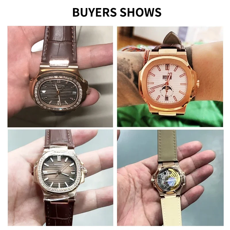 High Qualit Cowhide Watch Stra - Patek Philippe Watch Nautilus recension och pris