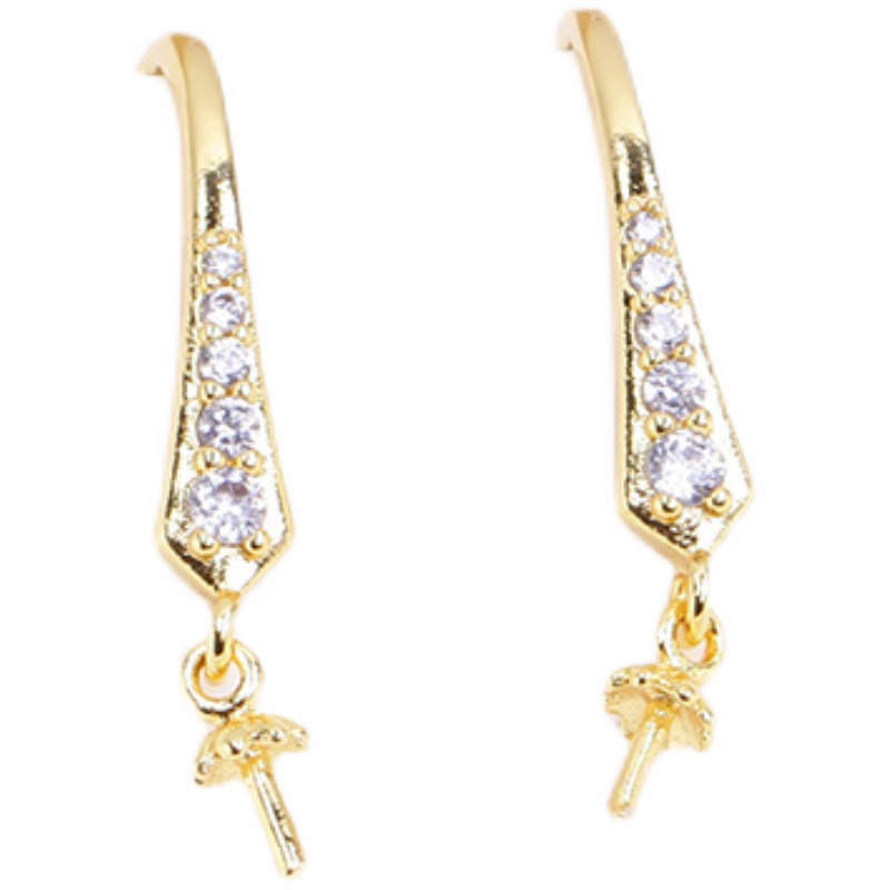 1Pair E263 Gold Plated Copper  - Pearl Stud Earrings recension och pris