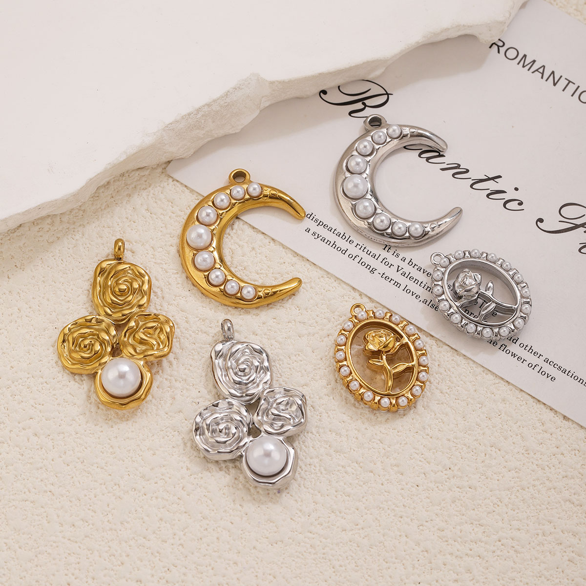 5Pcs Stainless Steel 18K Gold  - Moon Star Earrings recension och pris