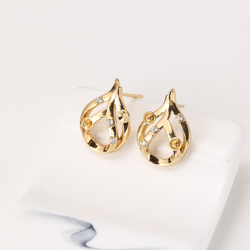 E074 Gold Plated Copper S925 S - Pearl Stud Earrings recension och pris