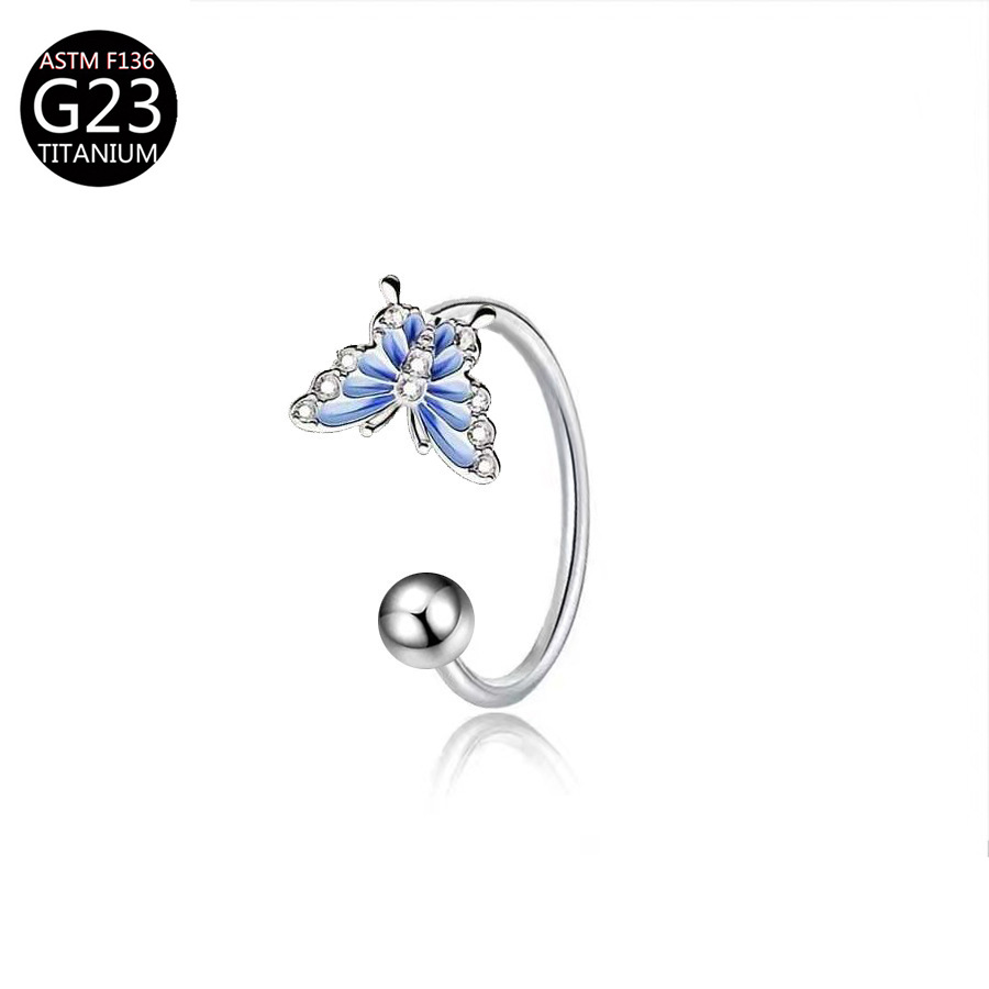ASTM F136 Titanium Butterfly L - Moon Star Earrings recension och pris