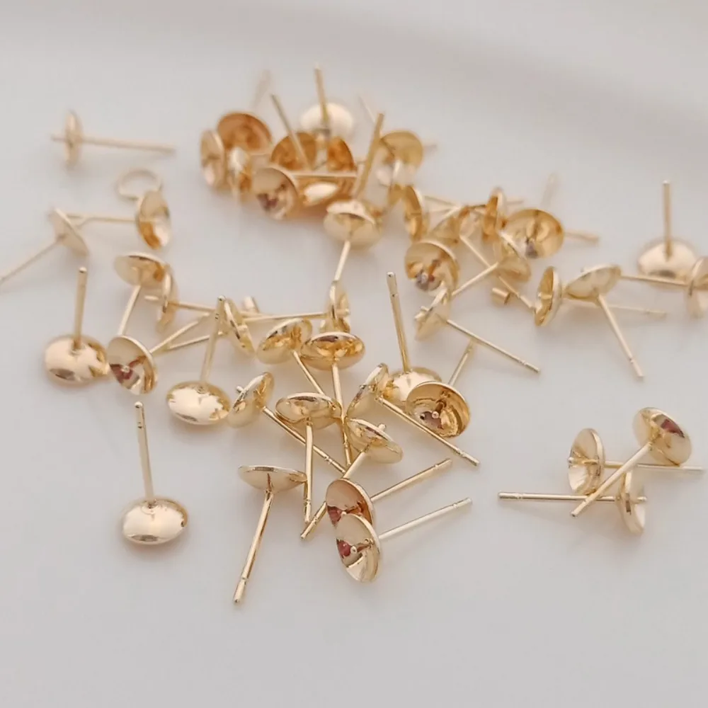 14K Gold-plated Bead Accessori - Pearl Stud Earrings recension och pris