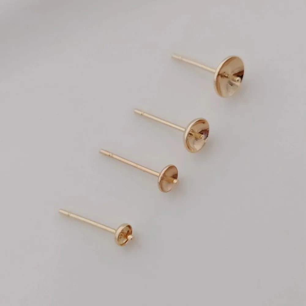 14K Gold-plated Bead Accessori - Pearl Stud Earrings recension och pris