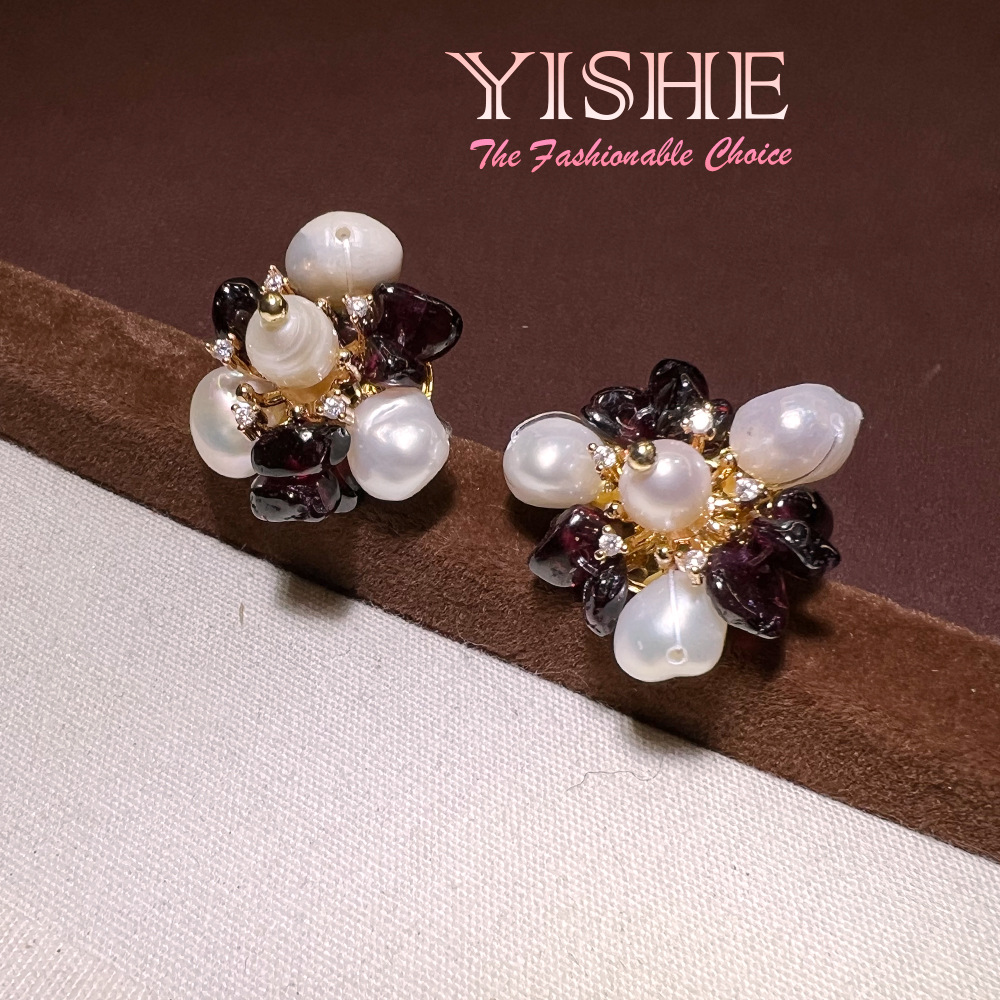 French handmade natural pearl  - Pearl Stud Earrings recension och pris
