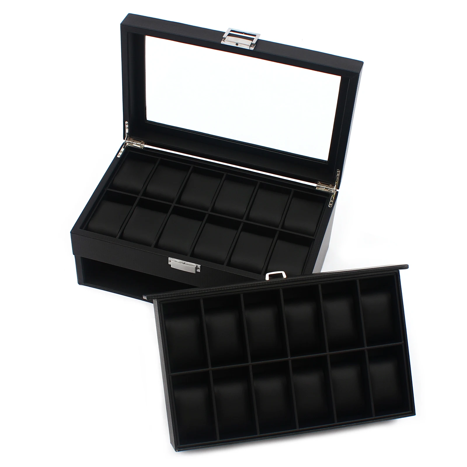 NEW 2 Layers 24 Compartments W - Jewelry Box That Holds Watches recension och pris